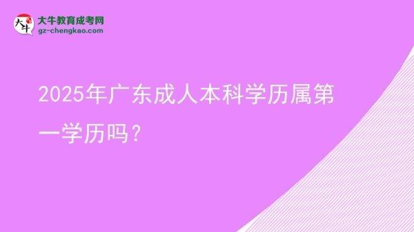 2025年廣東成人本科學歷屬第一學歷嗎？圖片