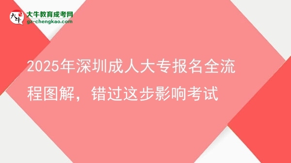 2025年深圳成人大專報(bào)名全流程圖解，錯(cuò)過(guò)這步影響考試圖片